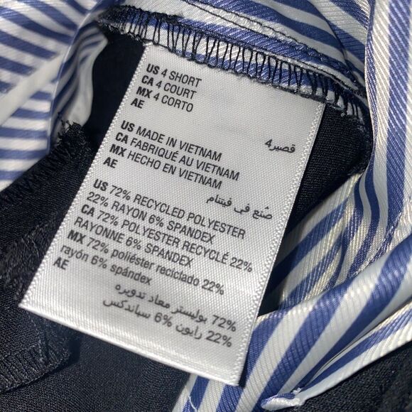 macys on 34th flowy trouser pants wide leg flat front womens size 4 short petite - Picture 6 of 8